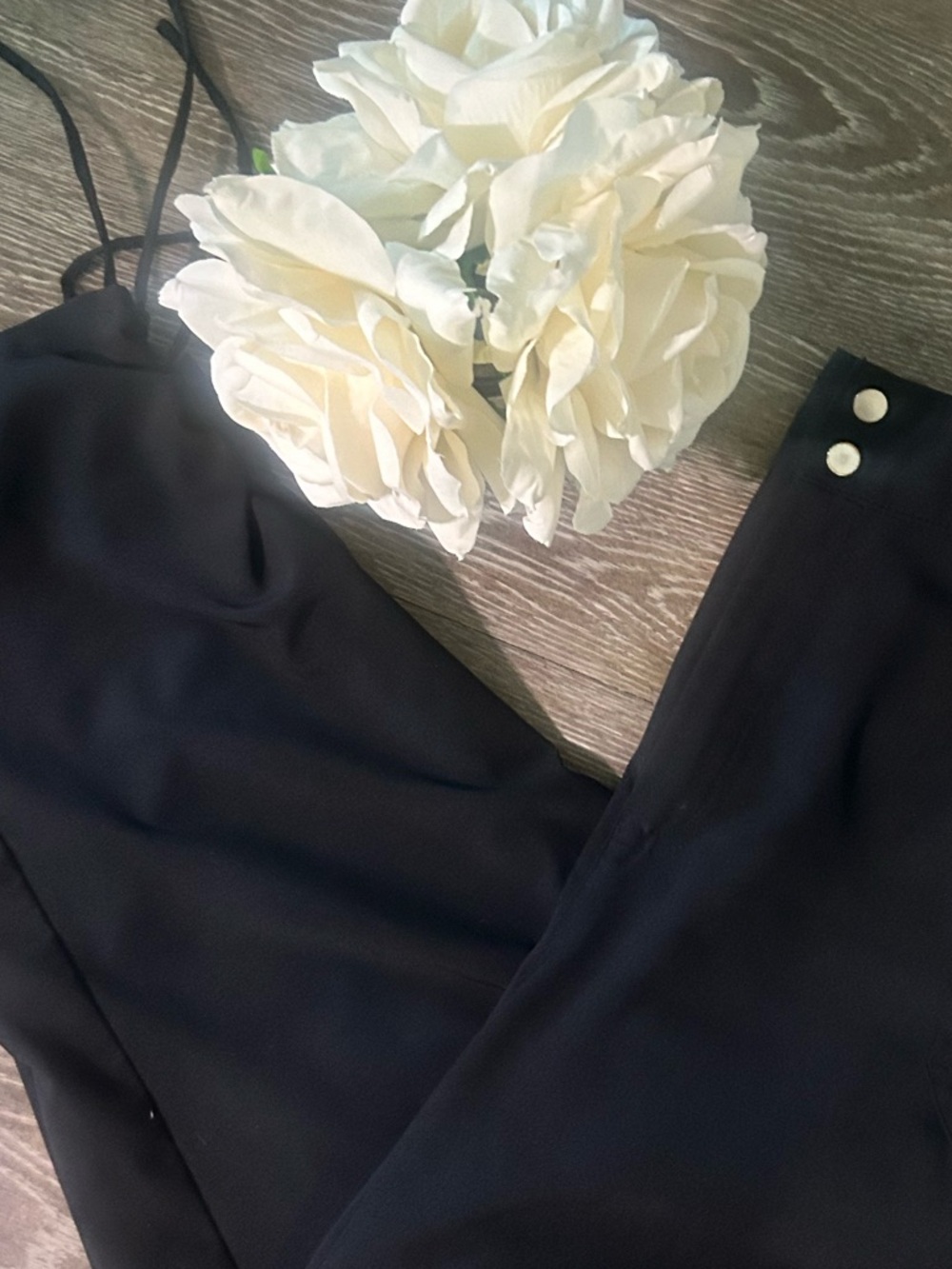 Sunday, black, Cropped with side tie Pants, size 16